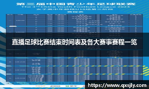 直播足球比赛结束时间表及各大赛事赛程一览