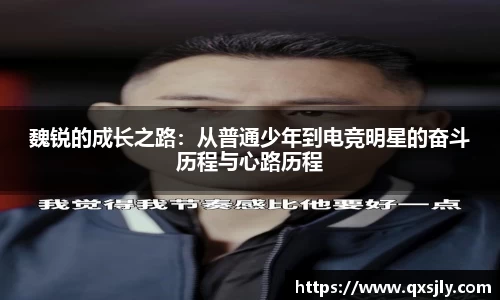 魏锐的成长之路：从普通少年到电竞明星的奋斗历程与心路历程